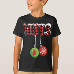 Chest Nuts Matching Chestnuts Red Plaid Christmas T-Shirt