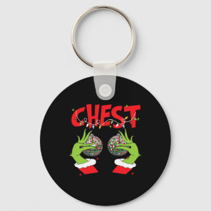 Chest Nuts Matching Chestnuts Xmas Christmas Coupl Keychain