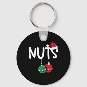 Chest Nuts Matching Chestnuts Xmas Christmas Coupl Keychain