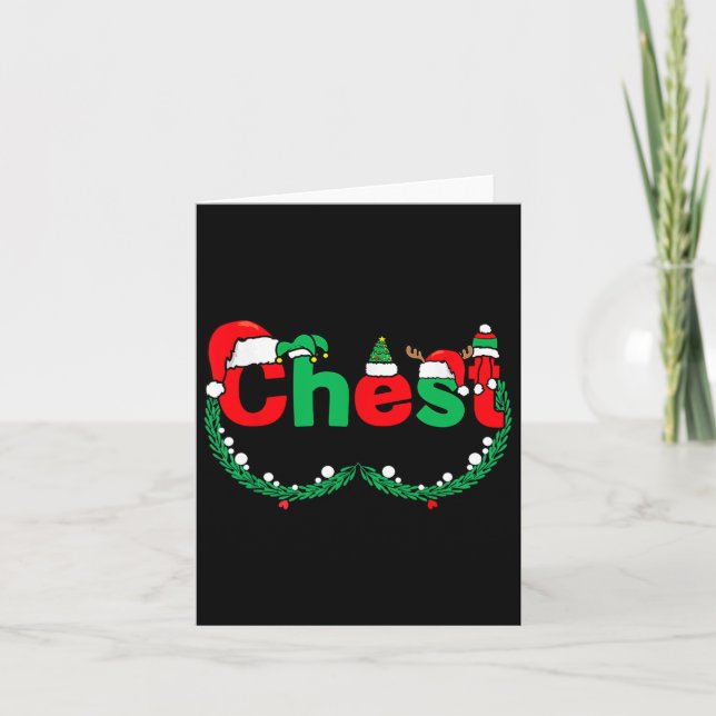 Chest Nuts Matching Couples Chestnuts Funny Christ Card (Front)