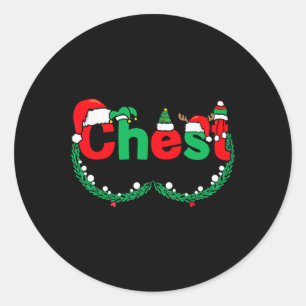 Chest Nuts Matching Couples Chestnuts Funny Christ Classic Round Sticker