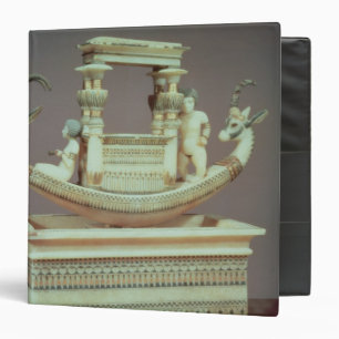 Chest with a boat decorated with two heads binder