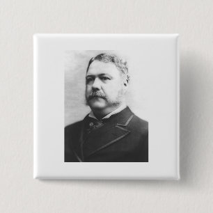 Chester A. Arthur 21 2 Inch Square Button