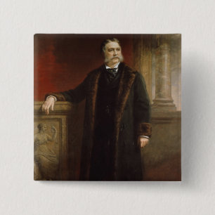 Chester A. Arthur 2 Inch Square Button