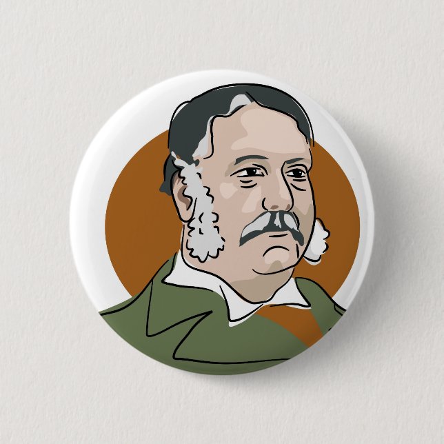 Chester Arthur 2 Inch Round Button (Front)