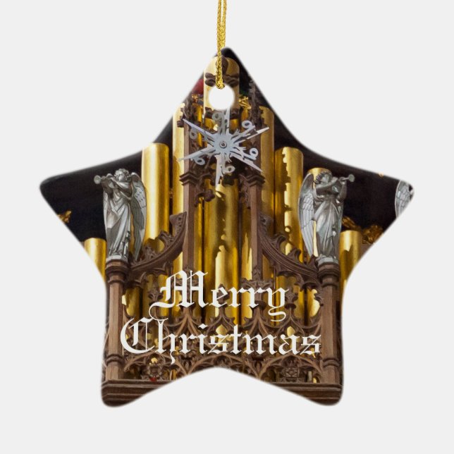 Chester Cathedral angels Ceramic Ornament (Front)