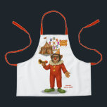 Chester, circus clown apron<br><div class="desc">Step into the world of the Dingaling Brothers Circus! Chester the chimp clown is the heart of the circus,  tumbling,  juggling,  and making everyone giggle as he scampers across the ring.

You can find lots of other Dingaling Brothers Circus products in my store,  with this and more designs.</div>