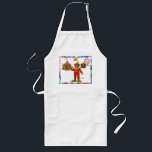 Chester, circus clown long apron<br><div class="desc">Step into the world of the Dingaling Brothers Circus! Chester the chimp clown is the heart of the circus,  tumbling,  juggling,  and making everyone giggle as he scampers across the ring.

You can find lots of other Dingaling Brothers Circus products in my store,  with this and more designs.</div>