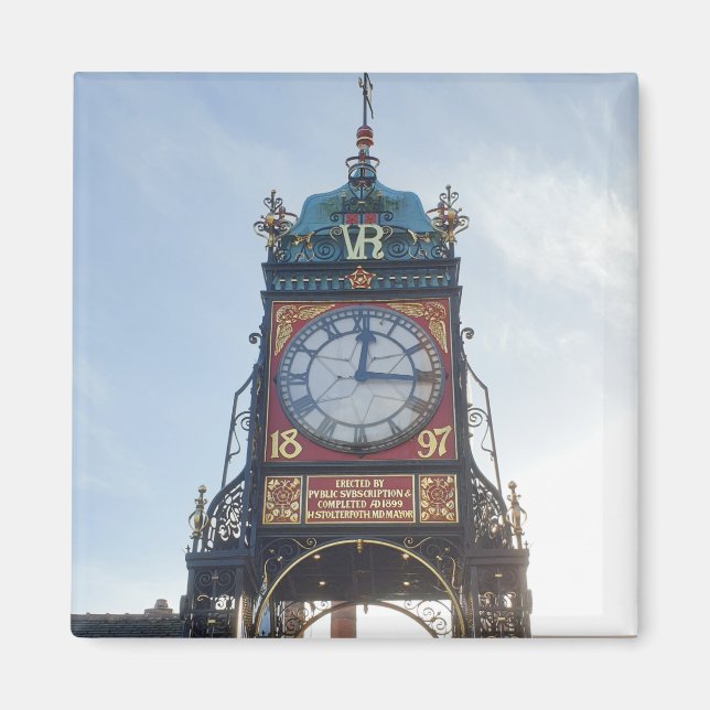 Chester City Walls Clock Magnet (Front)