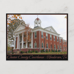 Chester County Courthouse - Henderson, TN Postcard