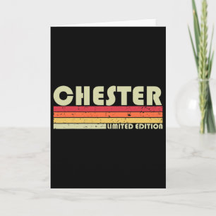 Chester Gift Name Personalized Funny Retro Vintage Card