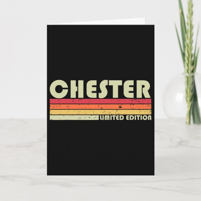 Chester Gift Name Personalized Funny Retro Vintage Card (Front)