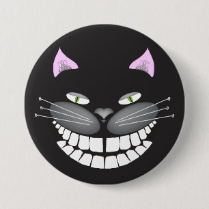 Chester the Cheshire Cat on a 3" round button