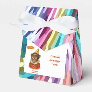 Chester the chimp clown favor box