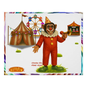 Chester the chimp clown poster