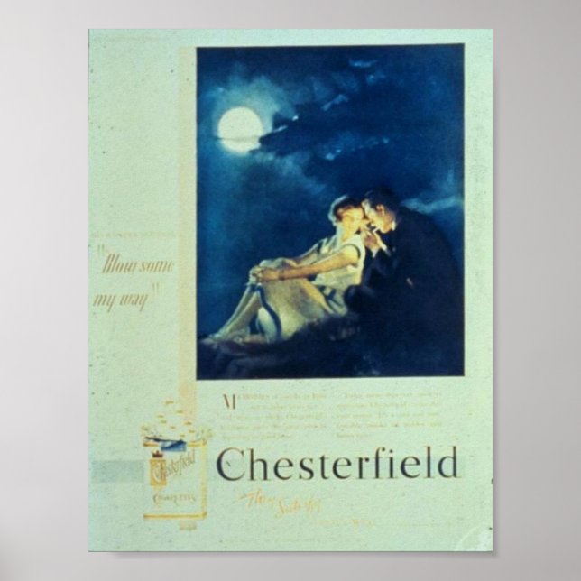 Chesterfield Cigarets Ad Poster (Front)