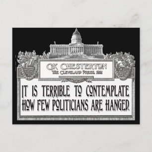 Chesterton on Politicians' Hanging Postcard