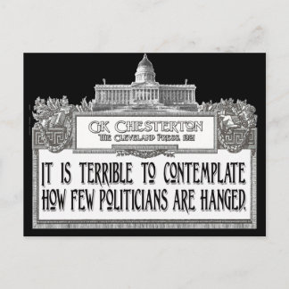 Chesterton on Politicians' Hanging Postcard