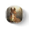 Chestnut Arab Horse Square Pin