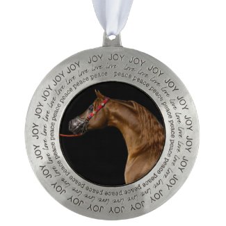 Chestnut Arabian Stallion Christmas Ornament