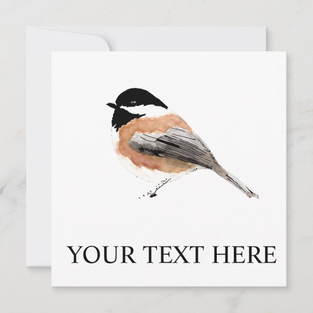 Chestnut Backed Chickadee Card (Front)