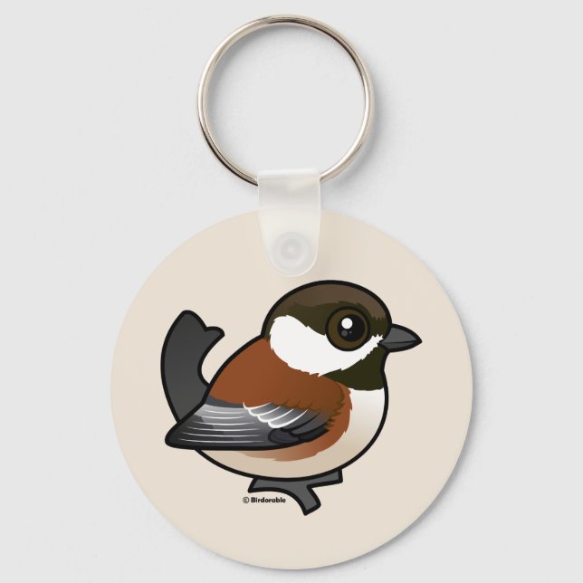 Chestnut-backed Chickadee Keychain (Front)