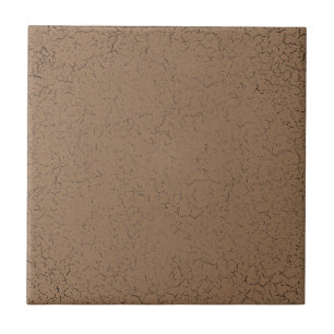 Chestnut Brown Crackle Glaze Solid Colour Tile