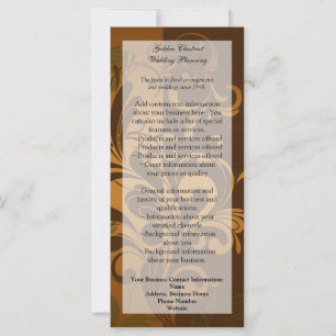 Chestnut Brown/Gold/Green Rack Card/Menu/Program