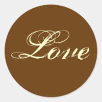 Chestnut Brown Love Stickers