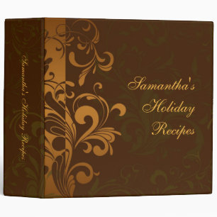 Chestnut Brown Personalized Recipe Binder