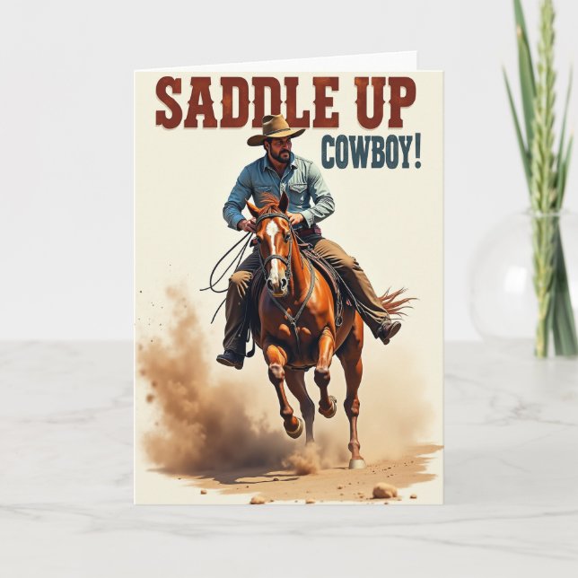 Chestnut Gallop Birthday Card (Front)