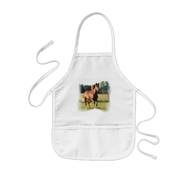 Chestnut Galloping Horse Apron (Front)