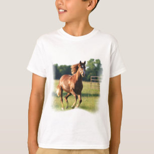 Chestnut Galloping Horse Kid's T-Shirt