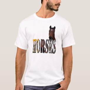 Chestnut Horse And Horses Picture Logo, T-Shirt