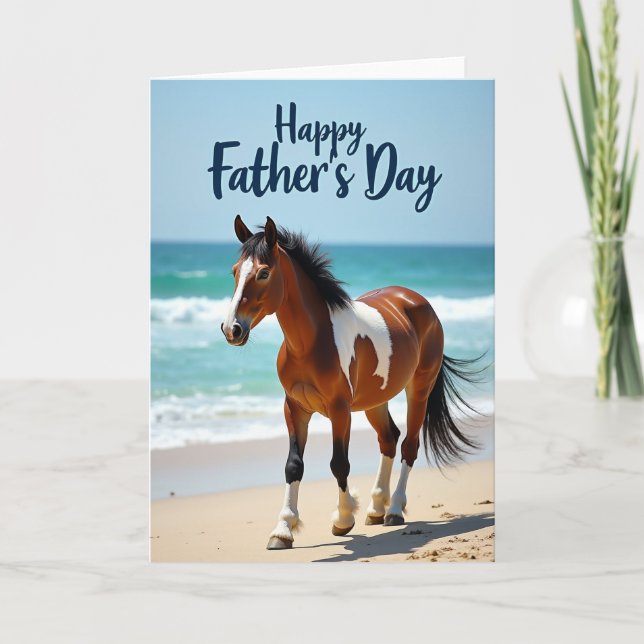 Chestnut Horse Fathers Day Card (Front)