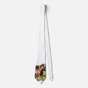 Chestnut Horse Galloping Neck Tie