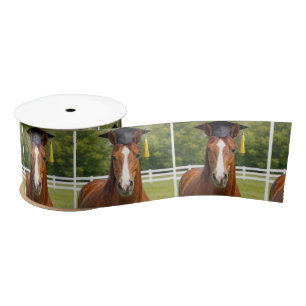Chestnut Horse Graduate Satin Ribbon