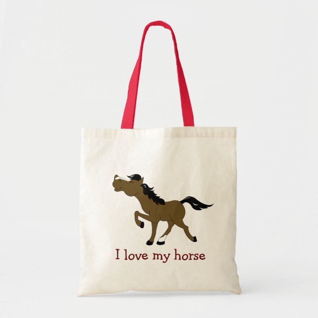 CHESTNUT HORSE Lover Grocery Bag (Front)