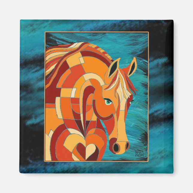 Chestnut Horse Magnet (Front)