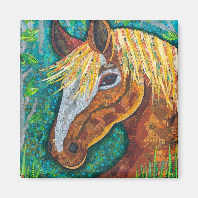 Chestnut Horse Magnet (Front)