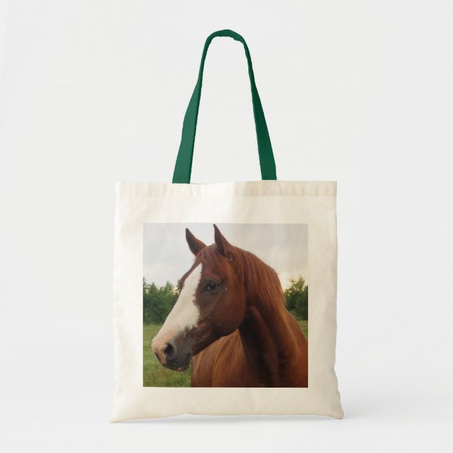 Chestnut Horse with Blaze Tote Bag (Front)