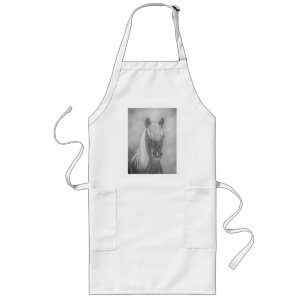 chestnut mare horse with blonde mane equine art long apron