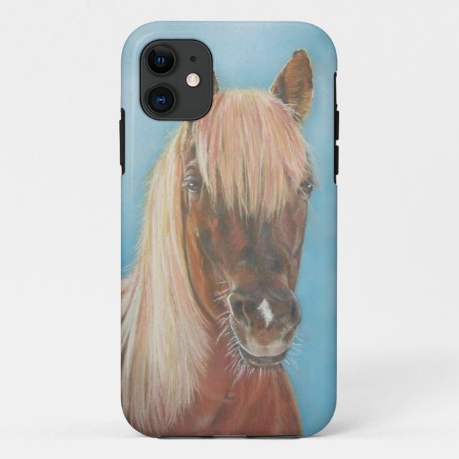 chestnut mare with blonde mane equine art horse Case-Mate iPhone case (Back)