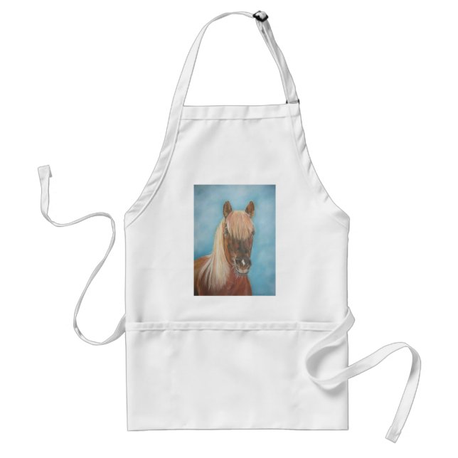 chestnut mare with blonde mane equine art horse standard apron (Front)