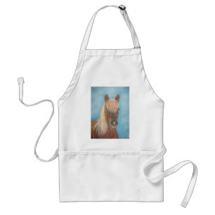 chestnut mare with blonde mane equine horse standard apron