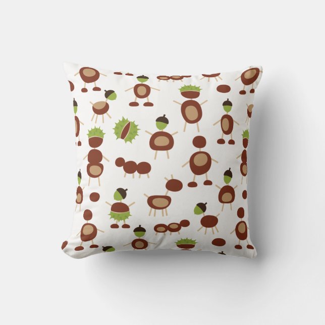 Chestnut Men Throw Pillow (Front)