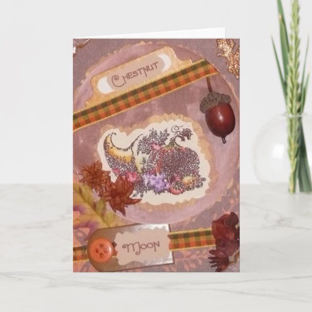 CHESTNUT Moon FAIRY Greeting Card Harvest (Front)