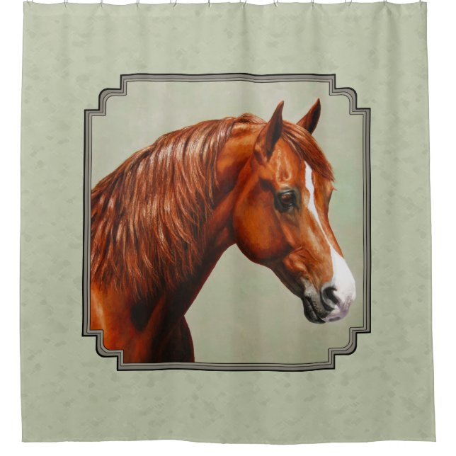 Chestnut Morgan Horse Sage Green (Front)