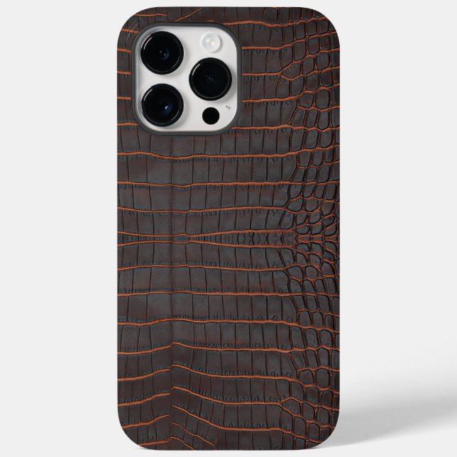 Chestnut Nile Crocodile Texture Print Case-Mate iPhone Case (Back)