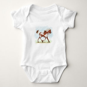 Chestnut Overo Skewbald Horse Baby Bodysuit